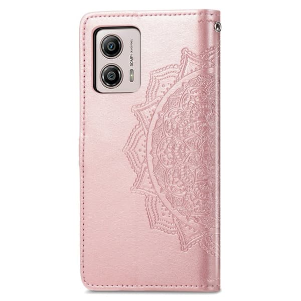 Mandala läder Motorola Moto G53 fodral - Rosa Rosa