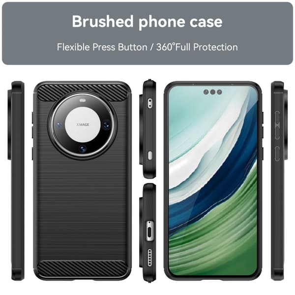 Carbon Flex Huawei Mate 60 Pro Plus skal - Svart Svart