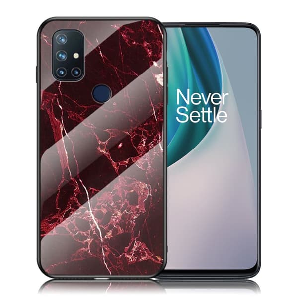 Fantasy marmor OnePlus Nord N10 5G cover - rød Red