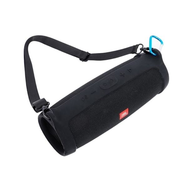 JBL Charge 4 silikonfodral + axelrem - Svart Svart