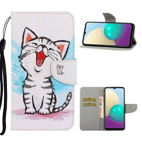 Wonderland Samsung Galaxy M02 / A02 Flip etui - Kat White