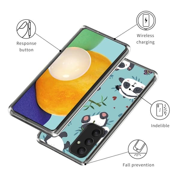 Deco Samsung Galaxy A55 cover - Søde Pandaer Blue