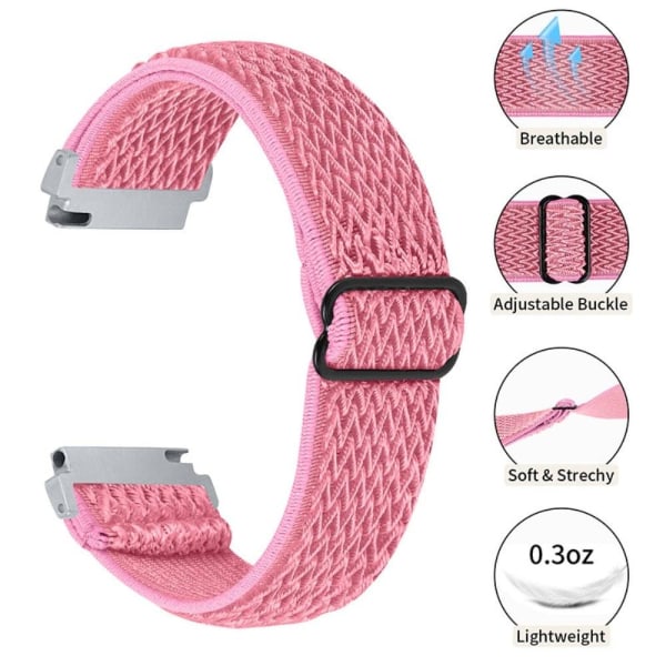 Amazfit GTR 47mm / Pace elastinen kellon hihna säädettävällä soljella - Pinkki Pink