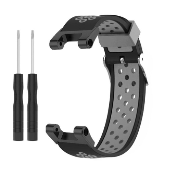 Amazfit T-Rex Pro / T-Rex / Ares klockarmband i silikon med dubbla färger - Svart / Grå Svart