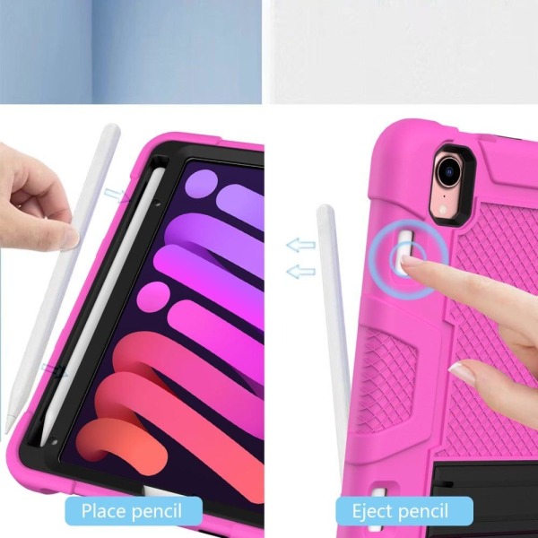 iPad Mini 6 (2021) TPU + silicone cover - Rose / Black Pink