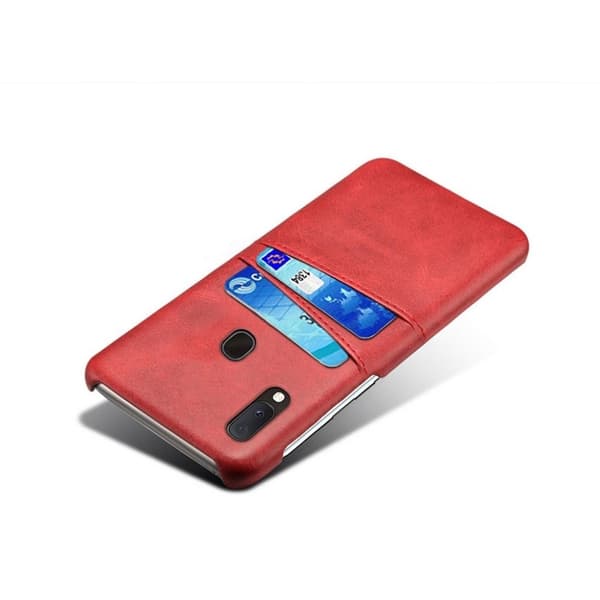 Dual Card Samsung Galaxy A20e cover - Rød Red