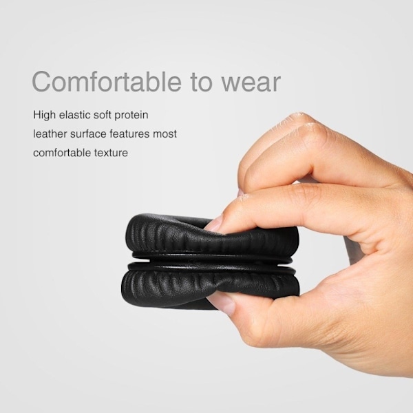 Monster Beats Solo læder memory foam ear pad pude - Sort Black