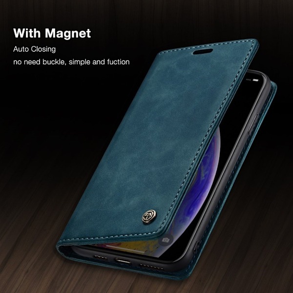 suojakoteloME iPhone Xs Max nahkainen  suojakotelo - Sininen Blue