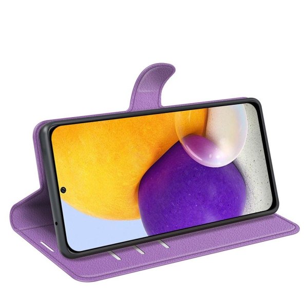 Klassisk Samsung Galaxy A73 Flip Etui - Lilla Purple