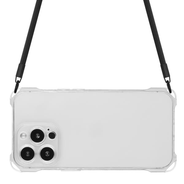 Lila TPU-skal med fallskydd i fyra hörn för iPhone 14 Pro Transparent