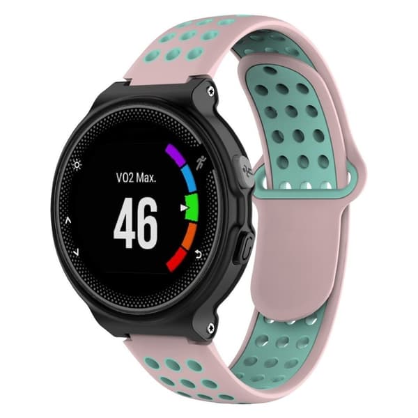 Garmin Forerunner kaksivärinen silikoni kellon ranneke - Pinkki / Sinivihreä Multicolor