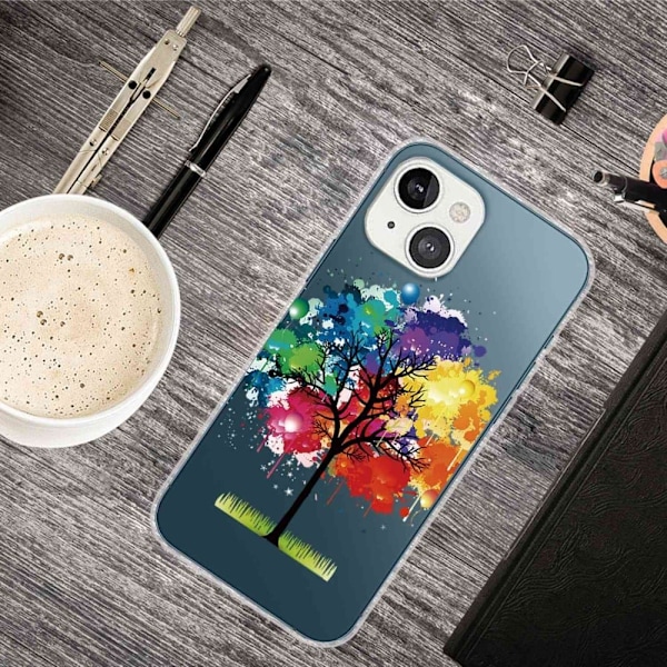 Deco iPhone 14 Plus kotelot - Värikäs Puu Multicolor