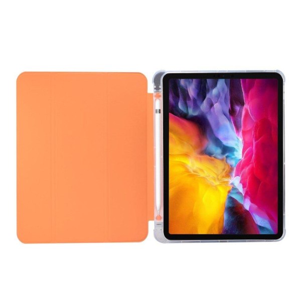 iPad Pro 11 tum (2020) / (2018) coolt trefaldigt läderfodral - Orange Orange