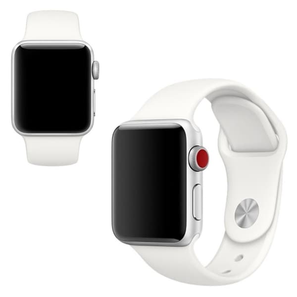 Apple Watch Series 5 40mm single farve silikone Urrem - Lys White White