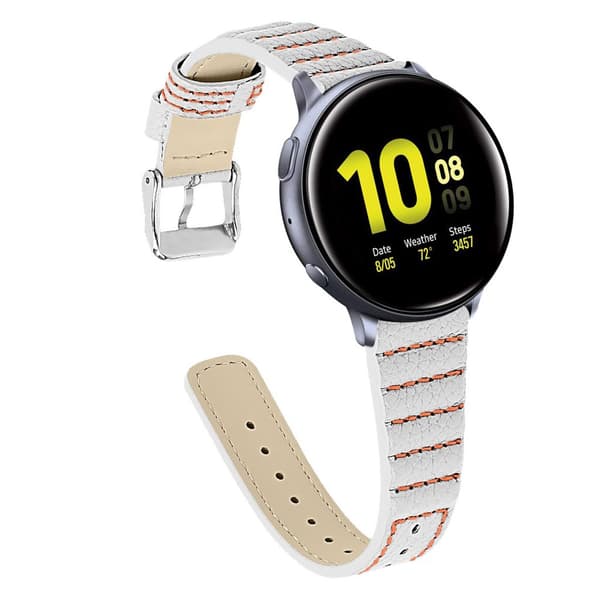 Samsung Galaxy Watch (46mm) læder ægte læder Urrem - Hvid White