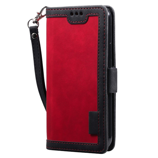 Surburbian iPhone 12 Pro Max læder flip etui - Rød Red