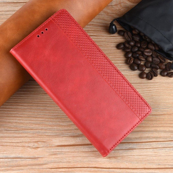 Bofink Vintage Realme C15 leather case - Red Red