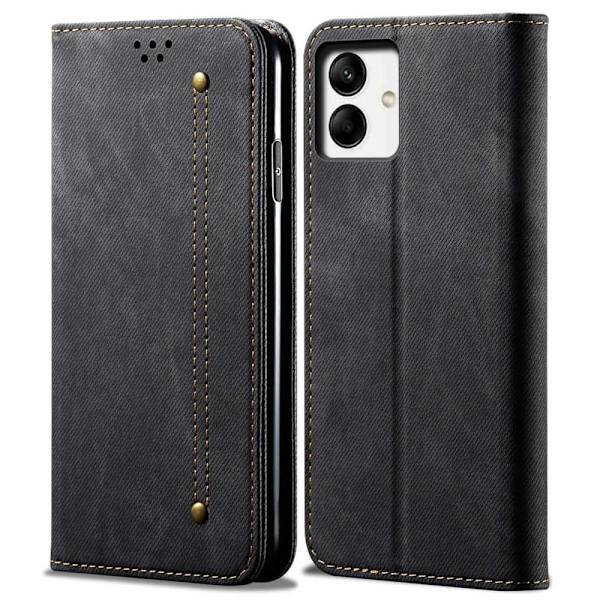 Jeans Samsung Galaxy A04 Flip Etui - Sort Black