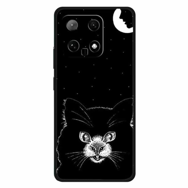 Imagine Xiaomi 14 cover - Måne Kat Black