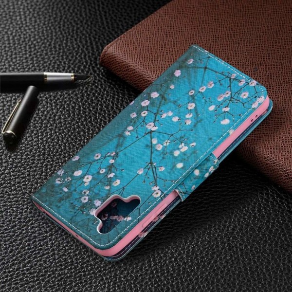 Wonderland Samsung Galaxy A32 Flip Etui - Træ med Blomster Blue