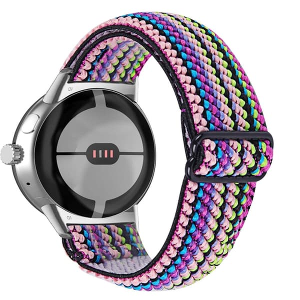 Google Pixel Watch punottu kellonhihna - Monivärinen Kudoskuvio Multicolor