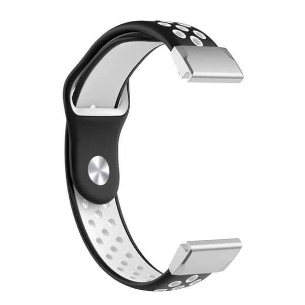 Garmin Fenix 5 / Forerunner 935 / Quatix 5 / Approach S60 22mm silikoneurrem - sort / hvid Black