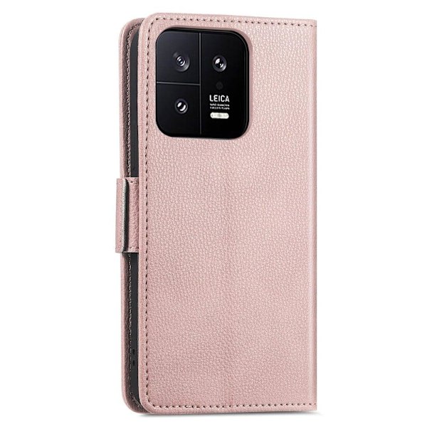 Sileä ja ohut premium-PU-nahkakotelo Xiaomi 13 - Ruusukulta Pink