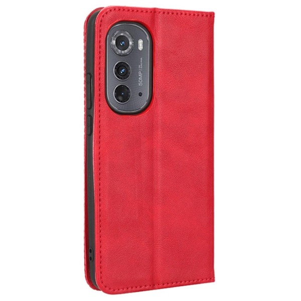 Bofink Vintage Motorola Moto Edge 2022 Nahkakotelo - Punainen Red