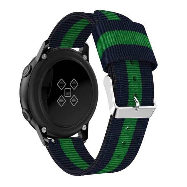 Samsung Galaxy Watch Active (20mm) nylonarmband - Blå / Grön multifärg