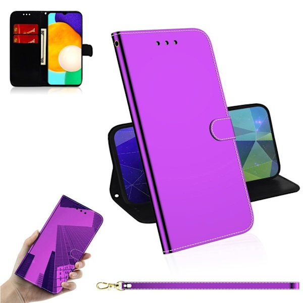Mirror etui til Samsung Galaxy A03s - Lilla Purple