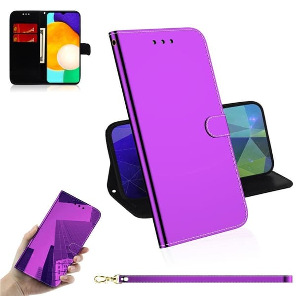 Mirror Samsung Galaxy A03s flip-etui - Lilla Purple