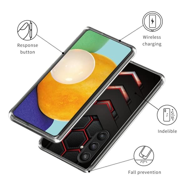 Deco Samsung Galaxy A14 deksel - Geometrisk Kraft Black