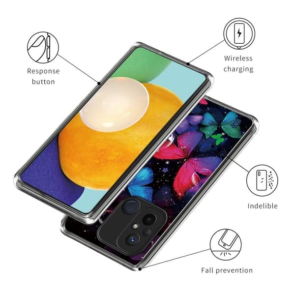 Deco Xiaomi Redmi 12C deksel - Fargerike Sommerfugler Purple