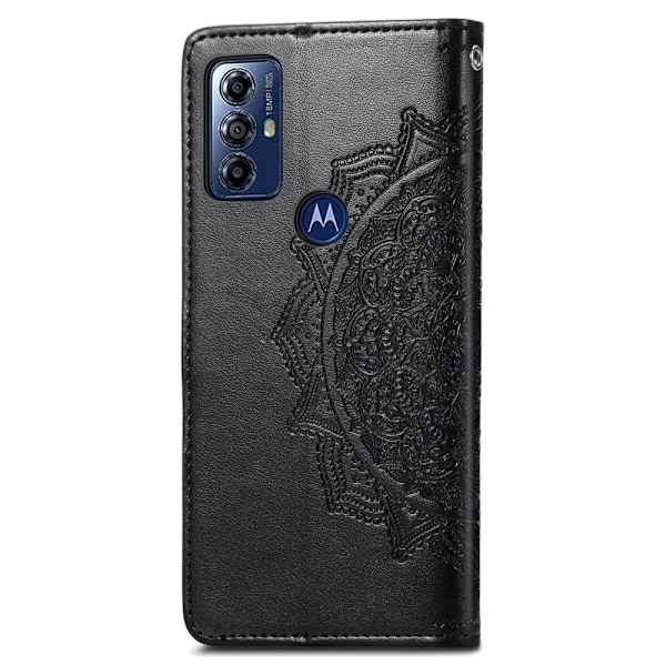 Mandala läder Motorola Moto G Play (2023) fodral - Svart Svart