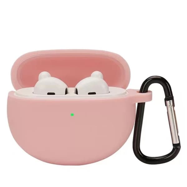Oppo Enco Air silikonfodral med nyckelring - Rosa Rosa