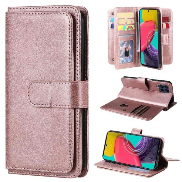 10-slot Pung Etui til Samsung Galaxy M53 5g - Rødguld Pink