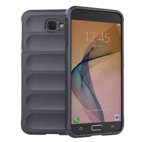 Deksel med mykt grep for Samsung Galaxy J7 Prime / Samsung Galaxy On7 - Mørkegrå Silver grey