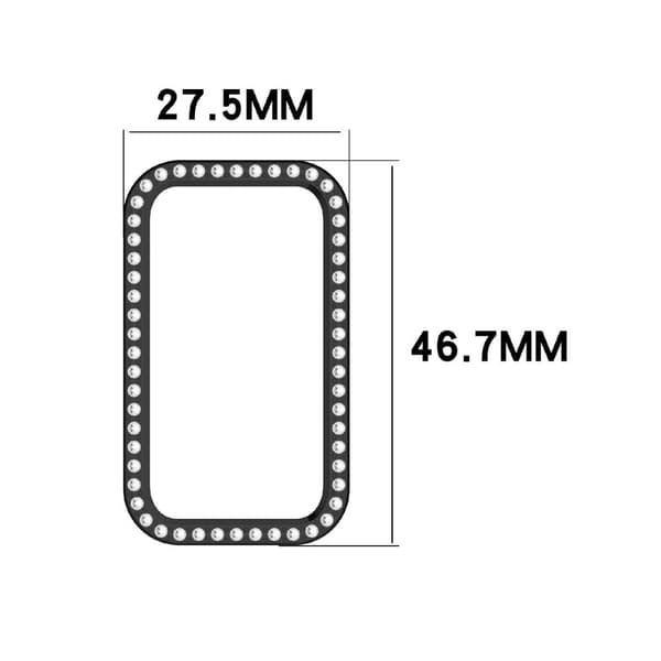 Skyddsfodral Huawei Band 9 / 9 NFC / 8 / 8 NFC , Hollow Design Rhinestone Decor Stöttålig Watch Cover - Silver Silvergrå