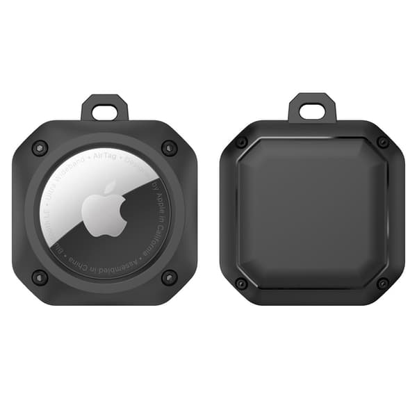 AirTags TPU-kansi avainrenkaalla - Musta Black
