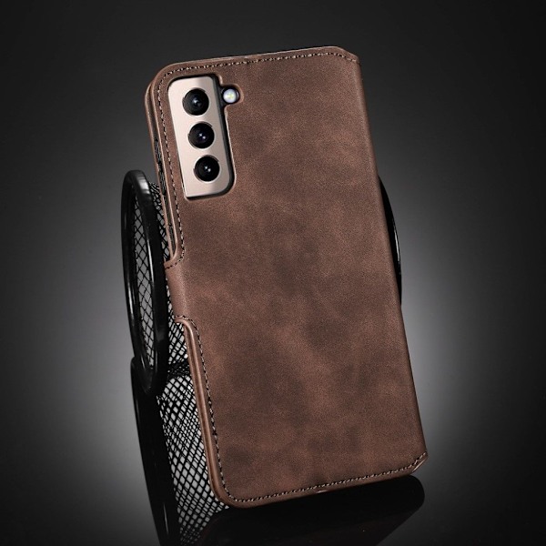 DG.MING Samsung Galaxy S21 Plus Retro Case - Kahvi Brown
