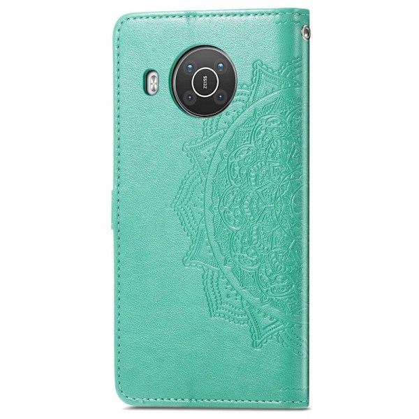 Mandala läder Nokia X10 / Nokia X20 fodral - Grön Grön