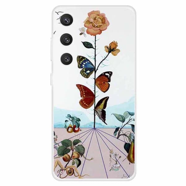 Imagine Samsung Galaxy S24 Plus kotelot - Perhonen Kukka Multicolor