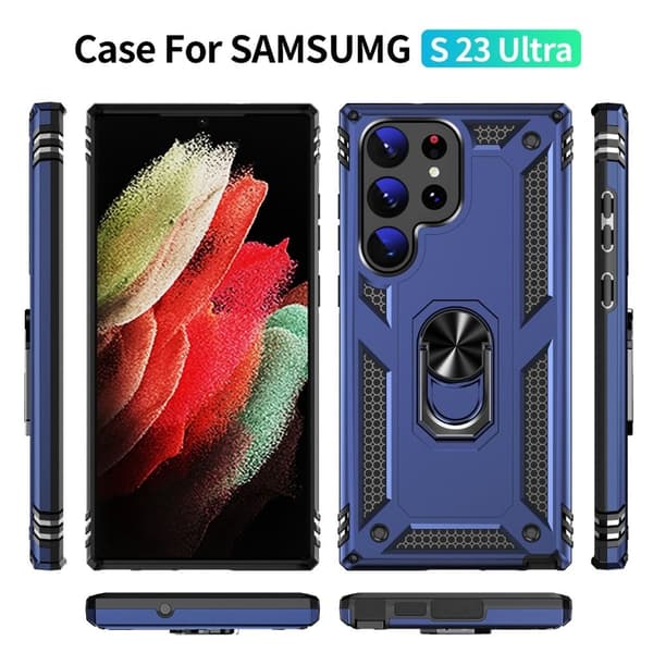 Bofink Combat Samsung Galaxy S23 Ultra skal - Blå Blå
