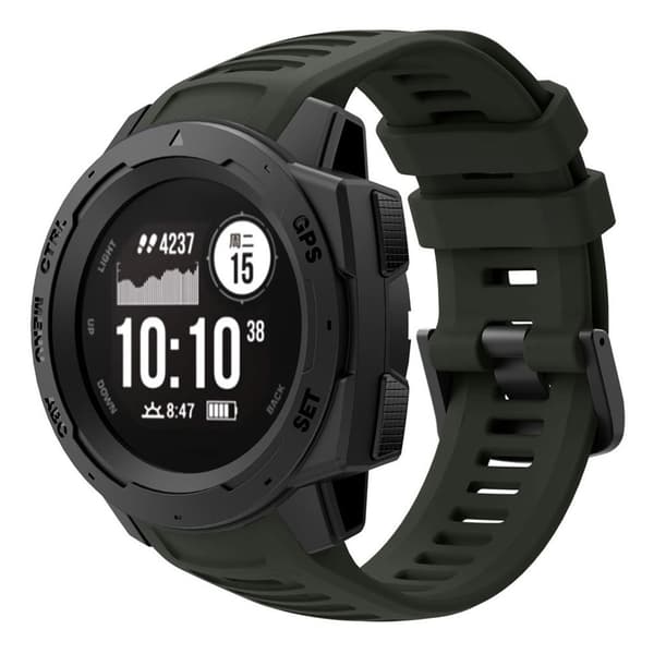 Garmin Instinct klockarmband i silikon - Grå Silvergrå