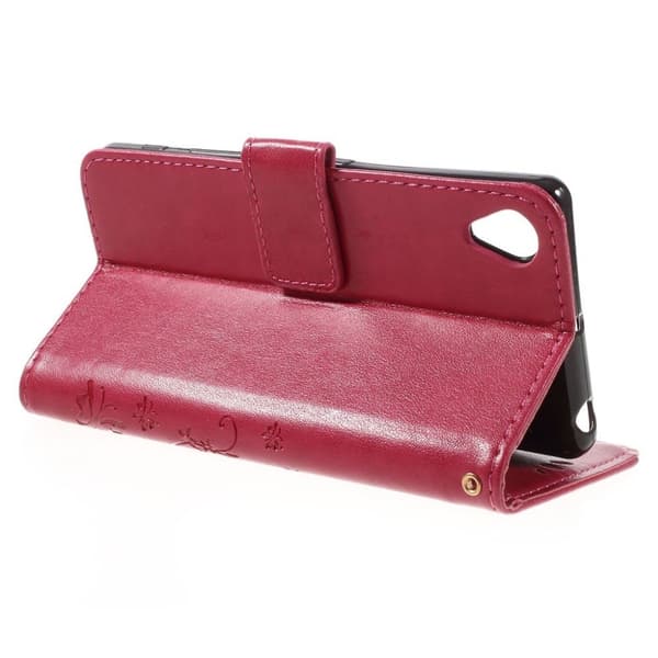 Moberg Sommerfugl lommeboketui for Sony Xperia X - Rød Red