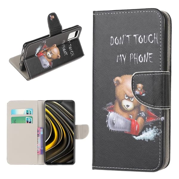 Wonderland Xiaomi Poco M3 Flippetui - Warning Words Black