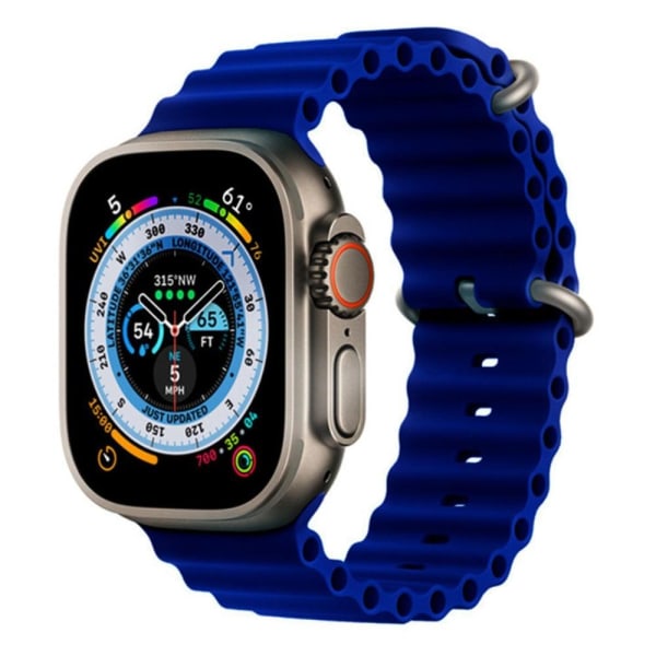 Apple Watch Series 8 (41mm) silicone watch strap - Midnight Blue Blue