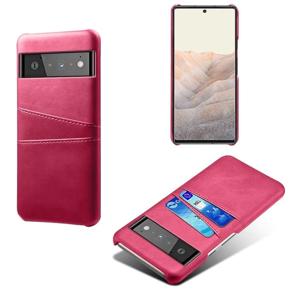 Dual Card Etui Google Pixel 6 Pro - Rose Pink