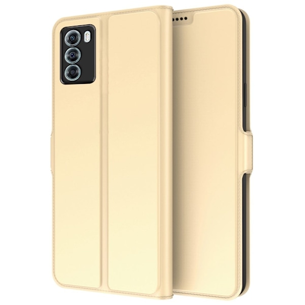 Sileä ja ohut premium-PU-nahkakotelo Motorola Edge S30 - Kulta Gold