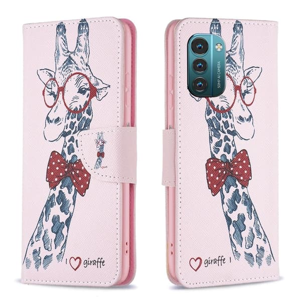 Wonderland Nokia G11 / Nokia G21 flip etui - Giraf Multicolor